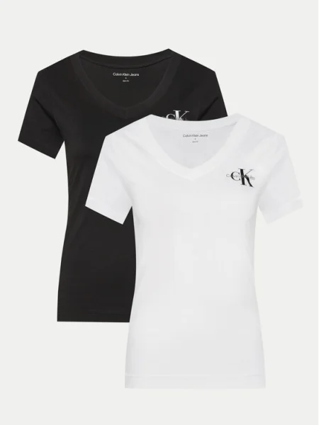 Тениска Calvin Klein Jeans 2 броя черно