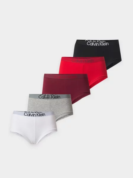 Calvin Klein Underwear Slip gri amestecat / mov zmeură / roșu / negru alb