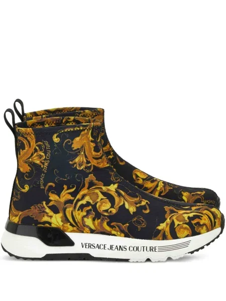 Sneakerși Versace Jeans Couture cu imagine slip-on negru