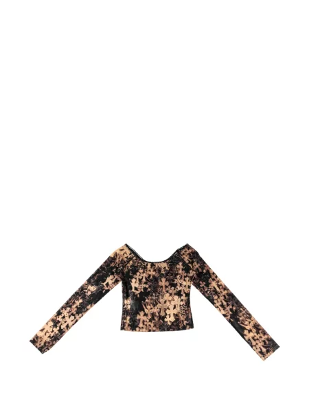Top Chrome Hearts cu imagine plasă cu motiv cu inimi negru