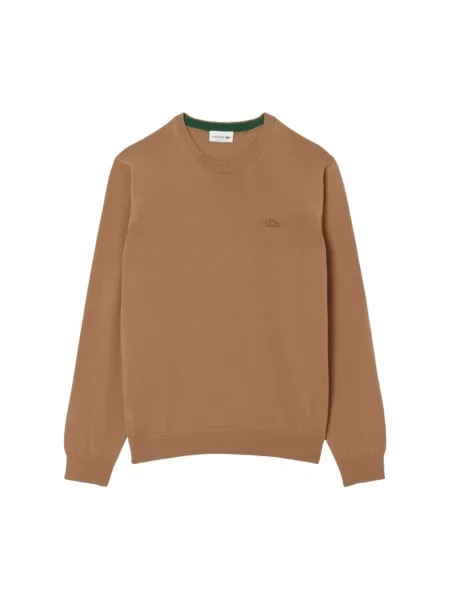 Sweter Lacoste brązowy
