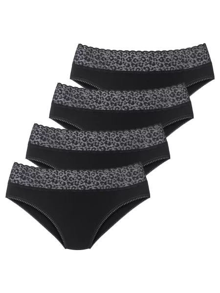 LASCANA Slip gri închis negru