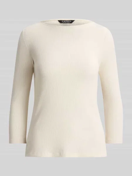 Bluzka dzianinowa z rękawem o dł. z mieszanki bawełny Lauren Ralph Lauren