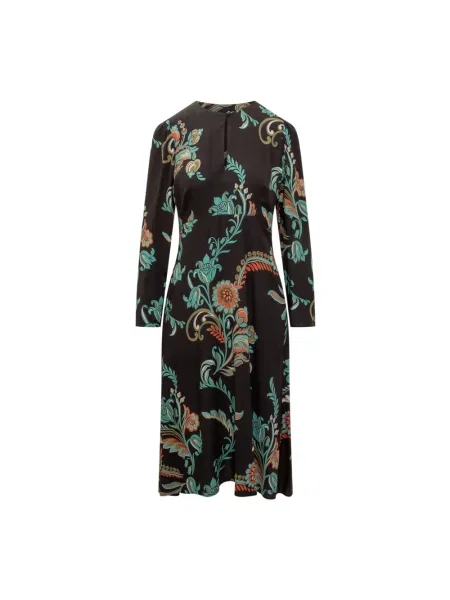 Wielobarwność sukienka midi Etro do kolan