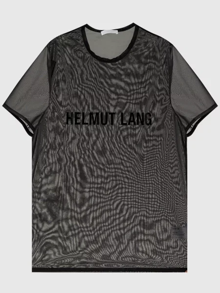 Футболка з принтом логотипа Helmut Lang чорна
