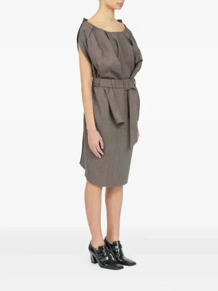 Вълнена костюм рокля Mm6 Maison Margiela сиво