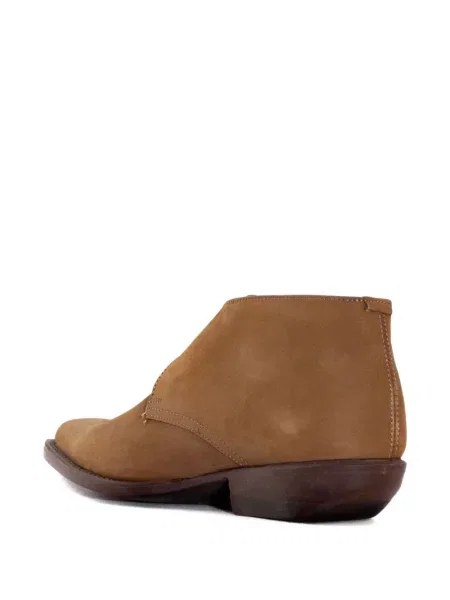 Botine Sonora din piele de căprioară cu cataramă maro