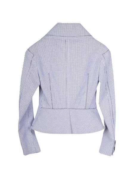 Sacou Dsquared2 cu model pepito cu două rânduri de nasturi alb