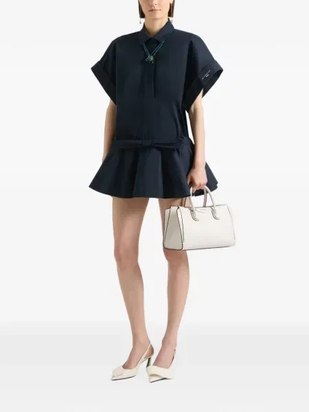 Rochie tip cămașă Givenchy cu funde din poplin albastru