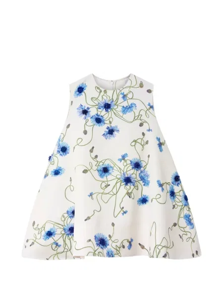 Rochie mini Stella Mccartney cu model floral cu imagine de costum alb