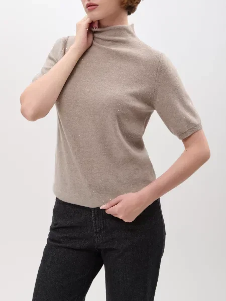 Шкарпетки Panicale Cashmere для гольфу бежеві