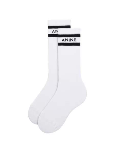 Șosete Anine Bing cu dungi alb