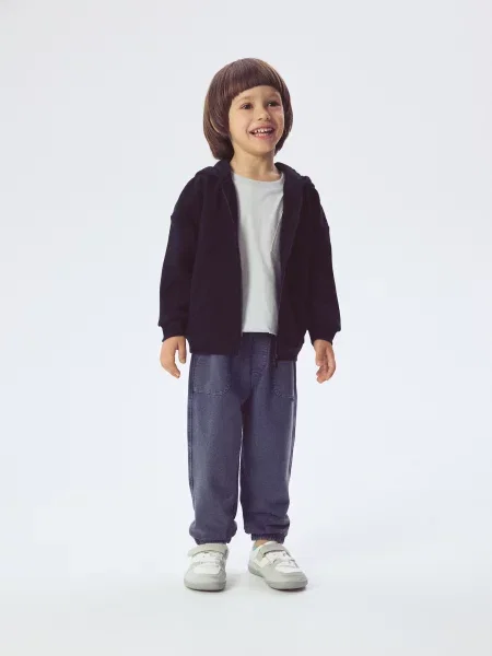 Reserved Oversized pamutban gazdag melegítőfelső fekete