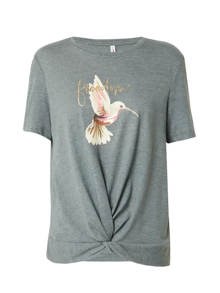 ONLY Tricou ONLCarriee gri / roz / roz pastel alb