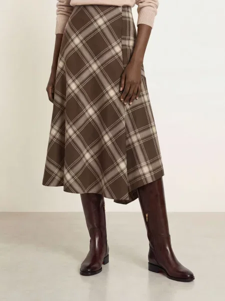 Weekend Max Mara Sukně Lanoso V Zavinovacím Stylu tmavě / krémová / černošedá hnědá