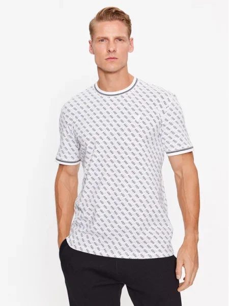 Guess Tricou Marshall alb
