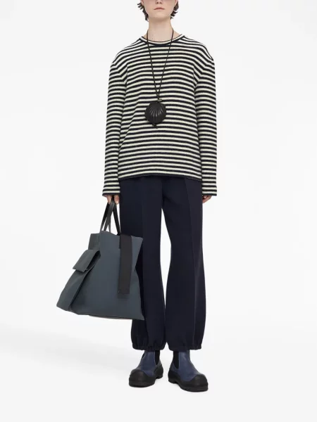 Vilnonis marškinėliai Jil Sander juoda