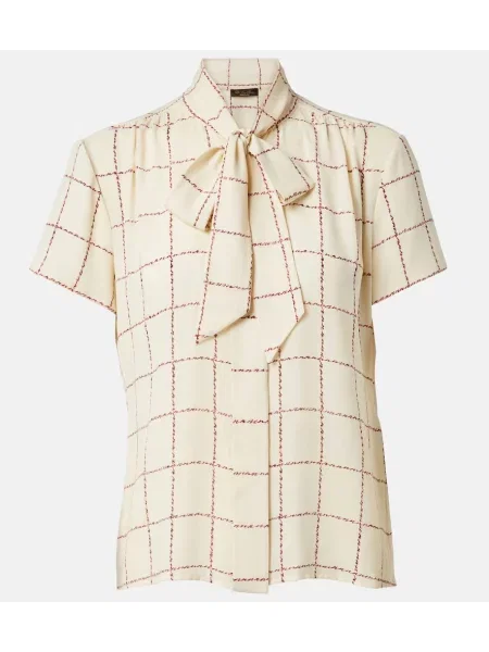 Cămașă Loro Piana de mătase în carouri