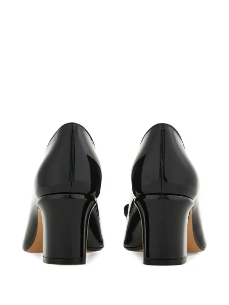 Pantofi cu toc Ferragamo cu funde negru