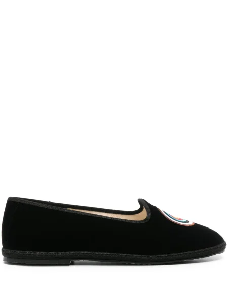 Pantofi loafer Scarosso de catifea negru