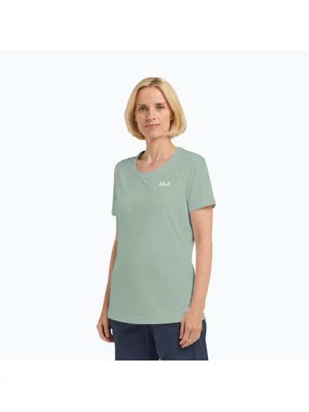 Tricou de trekking pentru femei Jack Wolfskin Tech T green zinnia verde