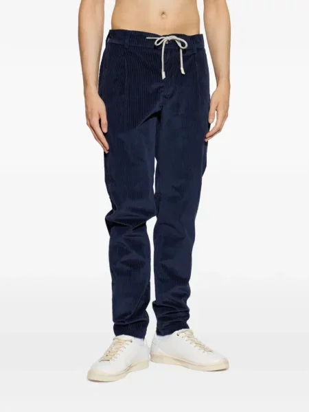 Pantaloni Eleventy de catifea cord albastru