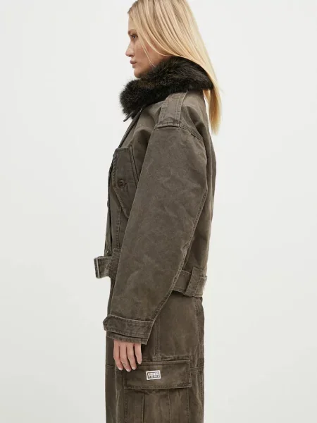 Куртка Kenzo Dyed Canvas Comber перехідна коричневий