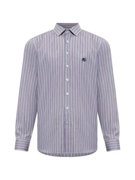 Cămașă Etro cu broderie albastru