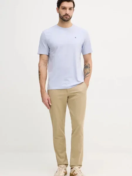 Calvin Klein Jeans Tričko Classic Monogram Fialová modrá