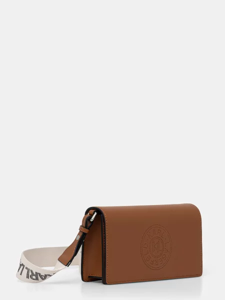 Karl Lagerfeld geantă crossbody pentru femei din piele K/CIRCLE maro
