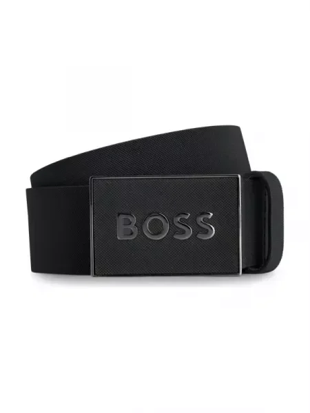 BOSS BLACK De piele curea negru