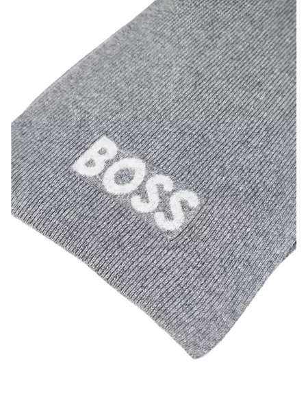 Fular Boss cu autograf gri