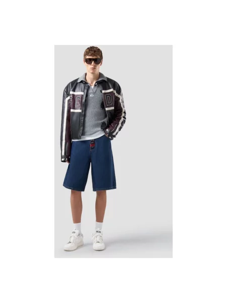 Sweter Gcds wełniany z długim rękawem szary