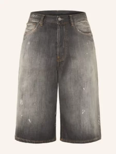 Acne Studios Džínové Šortky Loose Fit black černé
