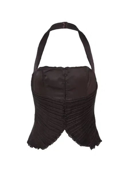 Top Stolen Stores cu gât halter negru