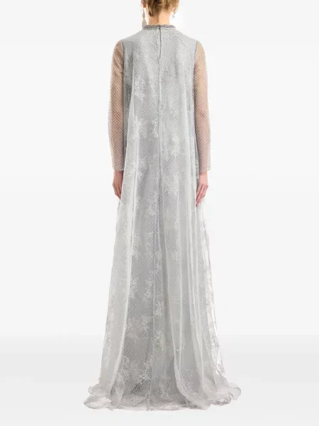 Rochie Gemy Maalouf din dantelă gri