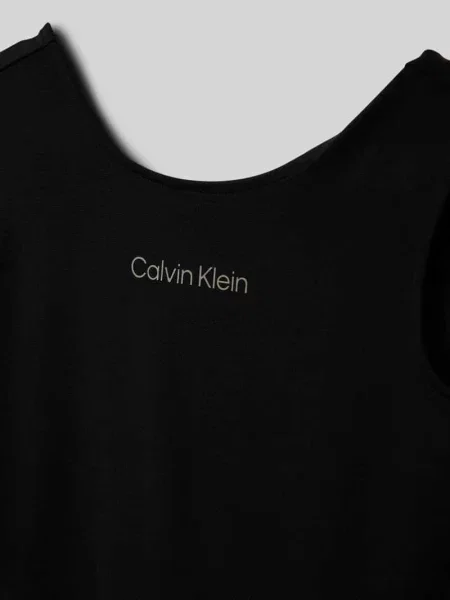 Sukienka z nadrukiem z logo Calvin Klein Jeans czarna