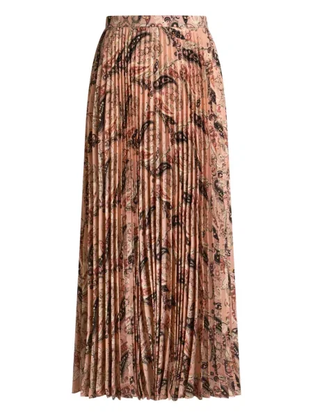 Fusta maxi Etro cu imagine cu model paisley roz