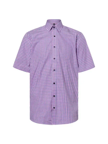 Finshley & Harding koszula biznesowa Easy Care Mężczyźni Modern Fit różowy|biały|niebieski w kratkę 38 biała