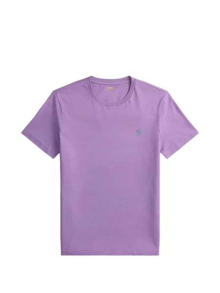 Tricou polo Polo Ralph Lauren din jerseu cu autograf albastru