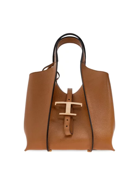 Shopperka Tod's skórzana brązowa