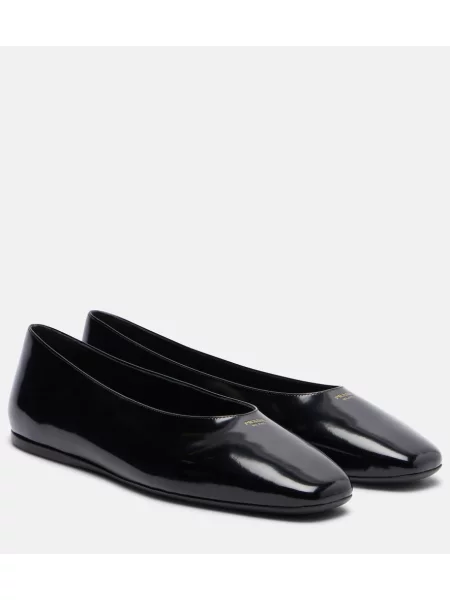 Balerini Prada din piele negru