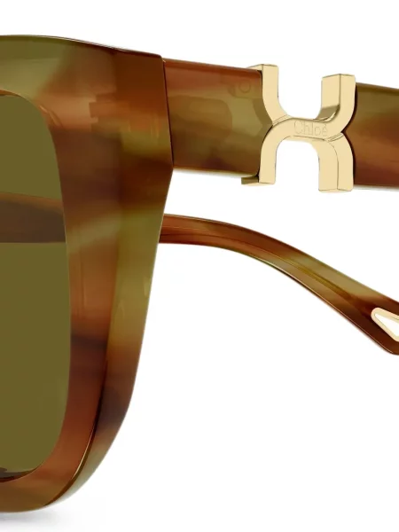 Ochelari de soare Chloé Eyewear cu autograf maro