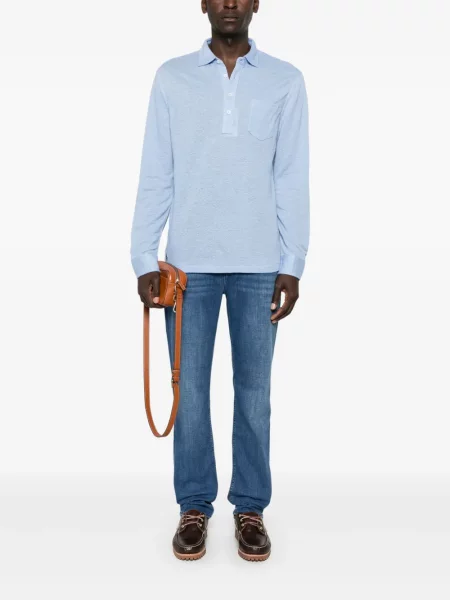 Dlouhé lněné kalhoty Polo Ralph Lauren bílé