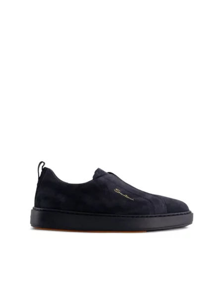 Sneakersy Santoni skórzane niebieskie