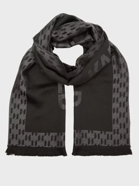 Вовняний шарф Karl Lagerfeld чорний