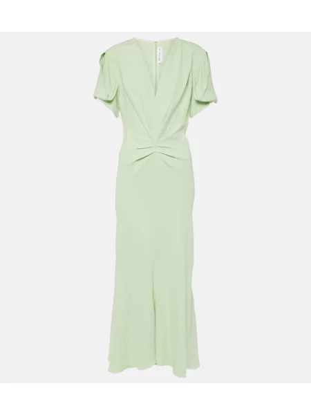 Rochie midi Victoria Beckham până la genunchi de costum verde