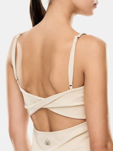 Спортивний топ молочний поліамід/еластан