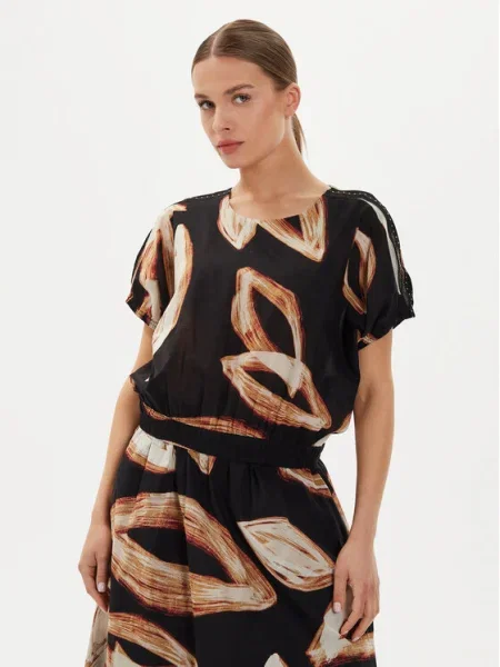 DKNY Bluză Oversize negru