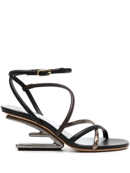 Sandale Fendi cu bretele negru